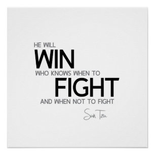 QUOTES: Sun Tzu - Win gevecht Poster