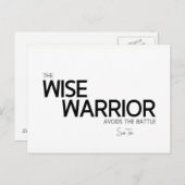 QUOTES: Sun Tzu: Wise krijger Briefkaart (Voorkant / Achterkant)
