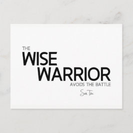 QUOTES: Sun Tzu: Wise krijger Briefkaart