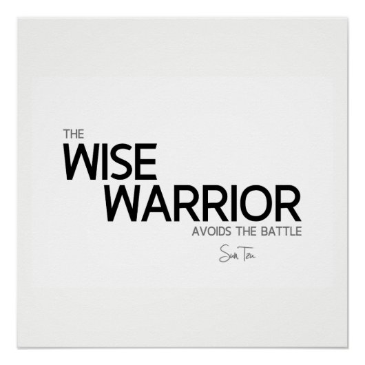 QUOTES: Sun Tzu: Wise krijger Poster (Voorkant)