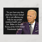 Quotes van Biden over Trump's gezondheidszorgplan Briefkaart (Voorkant)