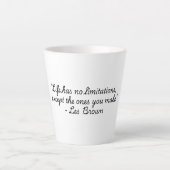 Quotes voor het leven Collectie Les Brown Latte Mok (Voorkant)