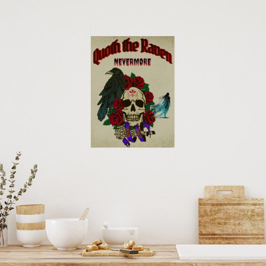 Quoth de Raven, Nevermore Poster (Keuken)