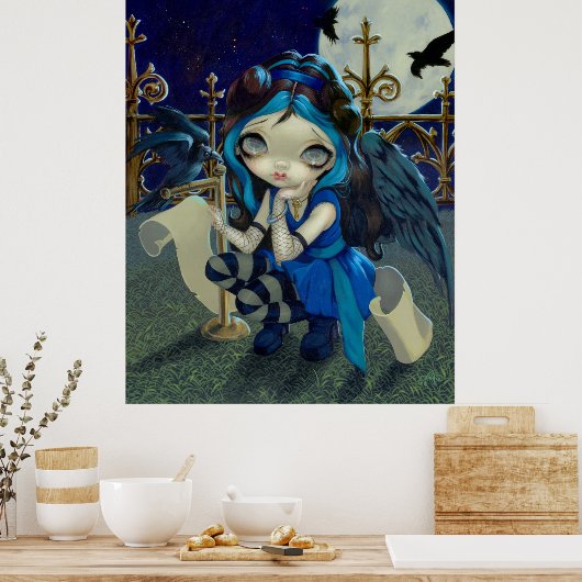 Quoth of the Raven Nevermore ART PRINT gothic fair (Keuken)