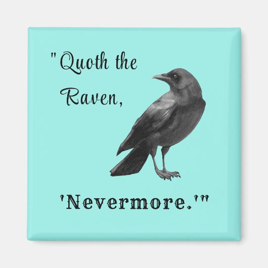 "Quoth the Raven ..." Aangepaste Aqua Magnet (Voorkant)