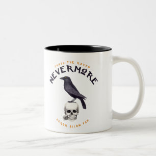 Quoth the Raven Nevermore - Edgar Allan Poe Tweekleurige Koffiemok