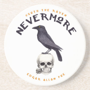 Quoth the Raven Nevermore - Edgar Allan Poe Zandsteen Onderzetter