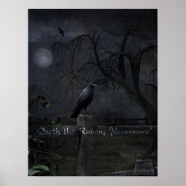 "Quoth the Raven, "Nevermore" Gothic Poster