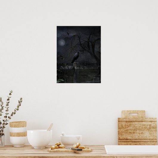 "Quoth the Raven, "Nevermore" Gothic Poster (Keuken)