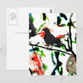 Quoth the Raven Nevermore, Halloween Collage Briefkaart (Voorkant / Achterkant)