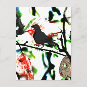 Quoth the Raven Nevermore, Halloween Collage Briefkaart