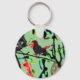 Quoth the Raven Nevermore, Halloween Collage Sleutelhanger