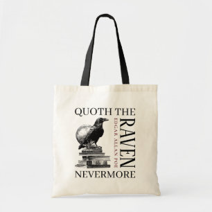 Quoth The Raven Nevermore Letterkundige citaat Tote Bag