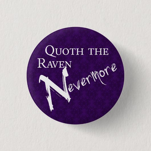 Quoth the raven Nevermore Ronde Button 3,2 Cm (Voorkant)