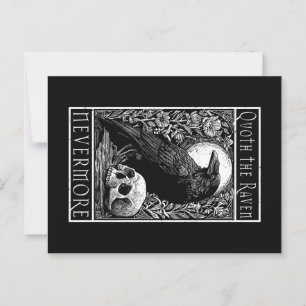 Quoth the Raven - Nooit meer - Edgar Allan Poe Briefkaart