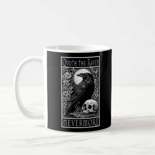 Quoth the Raven - Nooit meer - Edgar Allan Poe Koffiemok (Links)