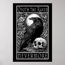 Quoth the Raven - Nooit meer - Edgar Allan Poe Poster