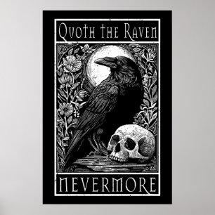 Quoth the Raven - Nooit meer - Edgar Allan Poe Poster