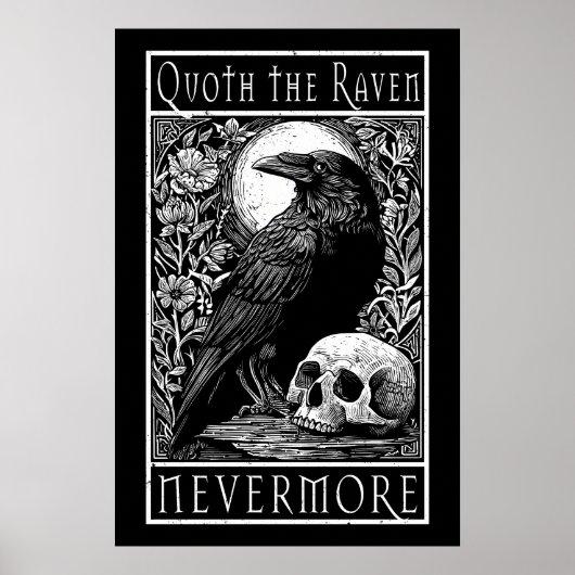 Quoth the Raven - Nooit meer - Edgar Allan Poe Poster (Voorkant)