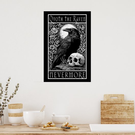 Quoth the Raven - Nooit meer - Edgar Allan Poe Poster (Keuken)