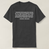 quotif dat je lang genoeg naar een afgrond kijkt . t-shirt (Design voorkant)