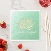 Quottes van de groene Gold Lotus Yoga-onderhoudsin Servet (Insitu)