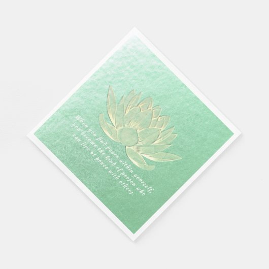 Quottes van de groene Gold Lotus Yoga-onderhoudsin Servet (Hoek)