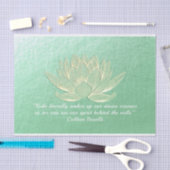 Quottes van de groene Gold Lotus Yoga-onderhoudsin Tissuepapier (Craft)