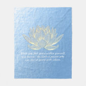 Quottes voor Blue Gold Lotus Yoga Meditation Instr Fleece Deken (Voorkant)