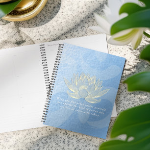 Quottes voor Blue Gold Lotus Yoga Meditation Instr Planner