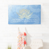 Quottes voor Blue Gold Lotus Yoga Meditation Instr Spandoek (Insitu)
