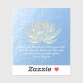 Quottes voor Blue Gold Lotus Yoga Meditation Instr Sticker (Vel)