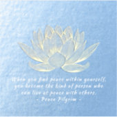 Quottes voor Blue Gold Lotus Yoga Meditation Instr Sticker (Voorkant)