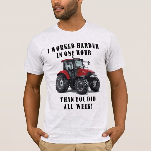 Quottes voor hard werken van de kweektractor t-shirt (Voorkant)