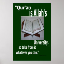 Quran is het universitaire Poster van Allah