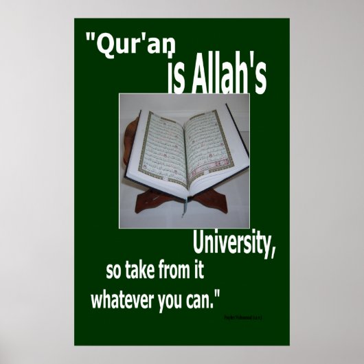 Quran is het universitaire Poster van Allah (Voorkant)