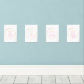 Quranic Wall Art Set - Floral Arabic Calligraphy (Houten vloer)