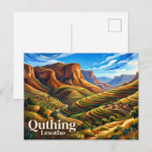 Quthing Lesotho Briefkaart (Voorkant / Achterkant)