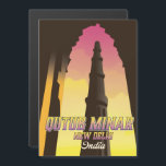 Qutub Minar New Delhi India reisposter<br><div class="desc">Qutub Minar,  Mehrauli,  New Delhi India Prachtige reisposter.</div>