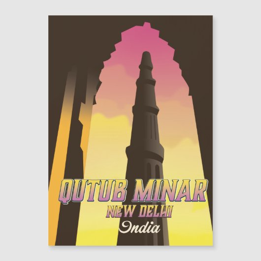 Qutub Minar New Delhi India reisposter (Voorkant)