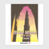 Qutub Minar New Delhi India reisposter Sticker (Vel)