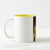 Qutub Minar New Delhi India reisposter Tweekleurige Koffiemok (Links)