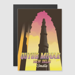 Qutub Minar  Nieuwe Delhi India reisposter