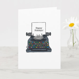 Qwerty Feestdagen! 5"x 7"Gevouwen Wenskaart Kaart