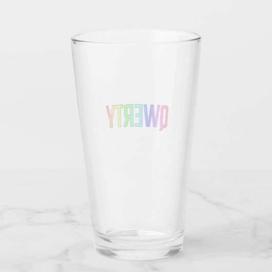 QWERTY GLAS (Achterkant)