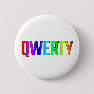 QWERTY RONDE BUTTON 5,7 CM