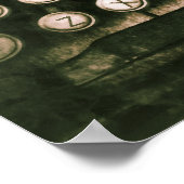 Qwerty Typewriter Rustic Toetsenbord Poster (Hoek)