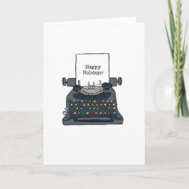 Qwerty Vakantiedagen! 5" x 7" Vouwbare Wenskaart Kaart