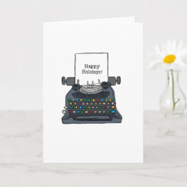 Qwerty Vakantiedagen! 5" x 7" Vouwbare Wenskaart Kaart