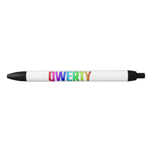 QWERTY ZWARTE INKT PEN (Voorkant)
